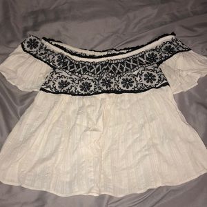 off shoulder long sleeve top